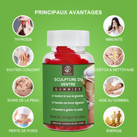 Gummies véganes à base de plantes pour adultes, marque privée, favorisant la digestion, stimulant l'immunité, amincissant, détoxifiant, pour un ventre plat