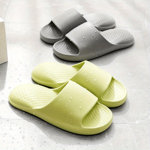 Chaussons sportifs unisexes Veca à enfiler, couleur unie, dessus à motif carreaux, semelle intermédiaire en gel toutes saisons, semelle extérieure en TPR, doublure en PVC, résistants aux taches - Product Image 1