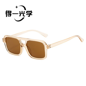 Square Oversized <b>Sunglasses</b> Black Frame Orange Lens UV400 Protection Unisex Outdoor Use - Product Image 4