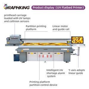 Graphking Fabricación <span class=keywords><strong>A0</strong></span> 2513 Tamaño Ricoh GEN5 GEN6 Cabezales Gran formato Uv Impresora plana Impresión <span class=keywords><strong>Plotter</strong></span> ancho <span class=keywords><strong>Precio</strong></span> de la máquina - Product Image 6