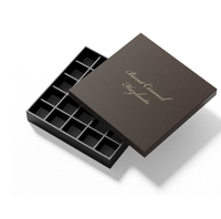 Vente directe d'usine chocolat puce cookie écrou couvercle en carton et emballage de base boîte-cadeau avec insert diviseur