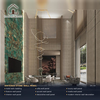 Panneau mural en pierre frittée XINGRUO, grand format, aspect marbre, revêtement pour fond de télévision, décoration intérieure personnalisée pour salon et hôtel