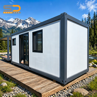 Maison conteneur mobile pliable de luxe en bois de haute qualité, bureau bungalow préfabriqué standard et mobile