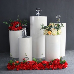 Suministros modernos de decoración para eventos de boda, accesorios de zócalo de ventana, soporte de Pedestal de cilindro redondo, mesa de postre de pastel - Product Image 1