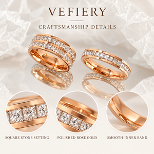 Wholesale Multi Row Crystal Stackable Stainless <b>Steel</b> Band <b>Ring</b> for Women - Product Image 4