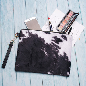 Cow Hide Printed Wristlet Purse Hand Clutch Wallet <strong>Bag</strong> Cosmetic Makeup <strong>Bag</strong> <strong>Accessories</strong> Organize <strong>Bags</strong> With Zipper DOM-1141431 - Product Image 2