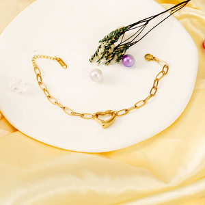 <span class=keywords><strong>Bracelet</strong></span> en acier inoxydable anti-ternissement pour femme, style français, bijoux de luxe de niche, en stock, directement de l'usine - Product Image 3