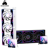 AntarcChill Radiador de Refrigeración Líquida AIO con Pantalla LCD de 3.95 Pulgadas, Resolución 480x480, 360mm, Kit de Pantalla con Animación de Arranque y Logotipo Personalizado para OEM