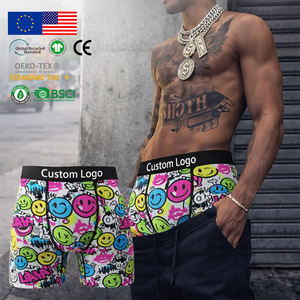 Caleçons longs lavables pour hommes, imprimés numériquement, avec ceinture élastique personnalisée et design U-convexe, du fabricant d'origine - Product Image 1