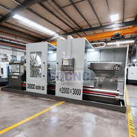 Nouveau tour CNC horizontal à banc plat extra robuste CK61200, portée de 2000 mm, broche de 45 kW, simple pour pièces de 50 tonnes