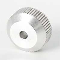 Bouton de réglage vertical moleté en aluminium 6061, usiné CNC, personnalisé, antidérapant, pour instrument de calibrage, accessoire de commande de matériel