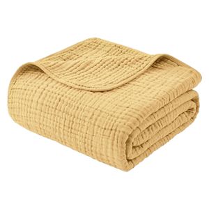 カスタム 無地カラー 100%オーガニックコットン ソフト 4重ガーゼ ベビーキルト 新生児用おくるみ モスリンブランケット 赤ちゃん用おくるみ - Product Image 2