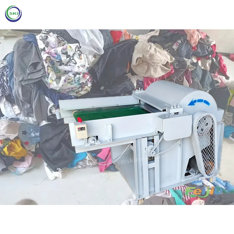 القطن النسيج سلة النفايات ماكينات النسيج النسيج ماكينة إعادة التدوير النفايات أقمشة الملابس آلة فتح فايبر
