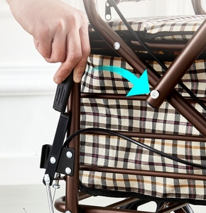 Marcheur portable pour les personnes âgées peut pousser le chariot à quatre roues pour <span class=keywords><strong>acheter</strong></span> de la nourriture peut pousser peut s'asseoir pliant petit chariot OEM - Product Image 5