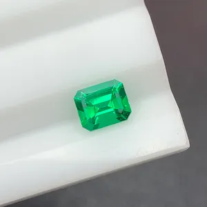 Natural Zambian Emerald Precious Emerald Cut Square Shape Loose Gemstone
