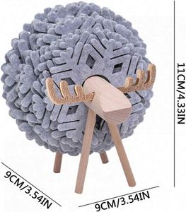 Hot Selling Sheep Shape Cup Pads Creative Felt Snowflake <b>Coasters</b> Funny Sheep Shaped Anti Slip <b>Drink</b> <b>Coasters</b> With Wooden Holder - Product Image 2