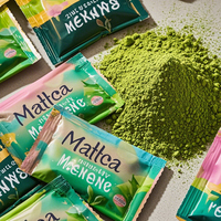 Sachets d'emballage personnalisés en aluminium thermoscellé pour poudre de matcha, type Doypack