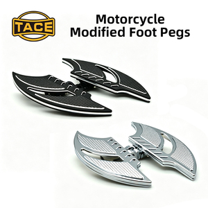 Reposapiés Traseros CNC Flame Blade para Motocicleta Harley XL883 X48 Sportster, Pedales de Aluminio Cromado Negro - Product Image 5