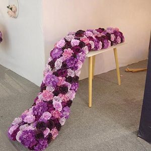 Guirlande <span class=keywords><strong>de</strong></span> fleurs <span class=keywords><strong>de</strong></span> <span class=keywords><strong>table</strong></span> à manger en fausse soie rangée <span class=keywords><strong>de</strong></span> fleurs personnalisées, <span class=keywords><strong>chemin</strong></span> <span class=keywords><strong>de</strong></span> fleurs artificielles roses blanches pour décor d'événement <span class=keywords><strong>de</strong></span> <span class=keywords><strong>mariage</strong></span> - Product Image 4