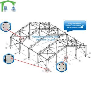 مستودع ورشة تصنيع المباني بالهيكل الصلب من فوشان ، مستودع بناء معدني بهيكل فولاذية جاهزة الصنع - Product Image 3
