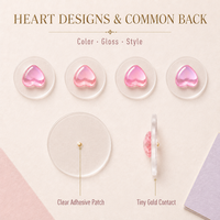 Patch auriculaire en forme de cœur rose, adapté aux emballages de compléments alimentaires pour la santé, la relaxation et les soins de beauté