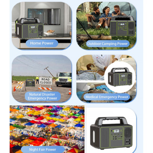 Fuente de Energía Portátil para Estación de Energía Solar - Nuevo Modelo de 300W con Sistema de Audio Bluetooth, Energía Solar de Emergencia para Exteriores LiFePO4 - Product Image 5