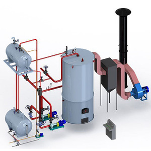 Chaudière thermique à gaz montée par dérapage d'huile pour l'usine de récupération d'huile de moteur de retraitement d'huile de base de raffinage pétrochimique - Product Image 2