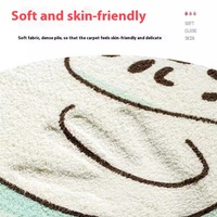 Tapis de bain en microfibre à motif de petits fruits frais, fabriqué à la machine, absorbant, pour chambre à coucher, chevet, maison et sol de salle de bain