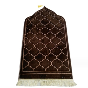 พรมละหมาดอิสลามแบบกันลื่น ลายนูน ผลิตจากโพลีเอสเตอร์ ซักได้ สไตล์มุสลิม สำหรับใช้ในบ้านและมัสยิด ขายส่ง - Product Image 2