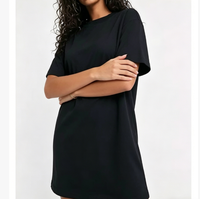 Robe longue décontractée d'été pour femme, style streetwear, en Spandex/Coton, à manches courtes, coupe régulière, respirante, oversize, avec logo personnalisé
