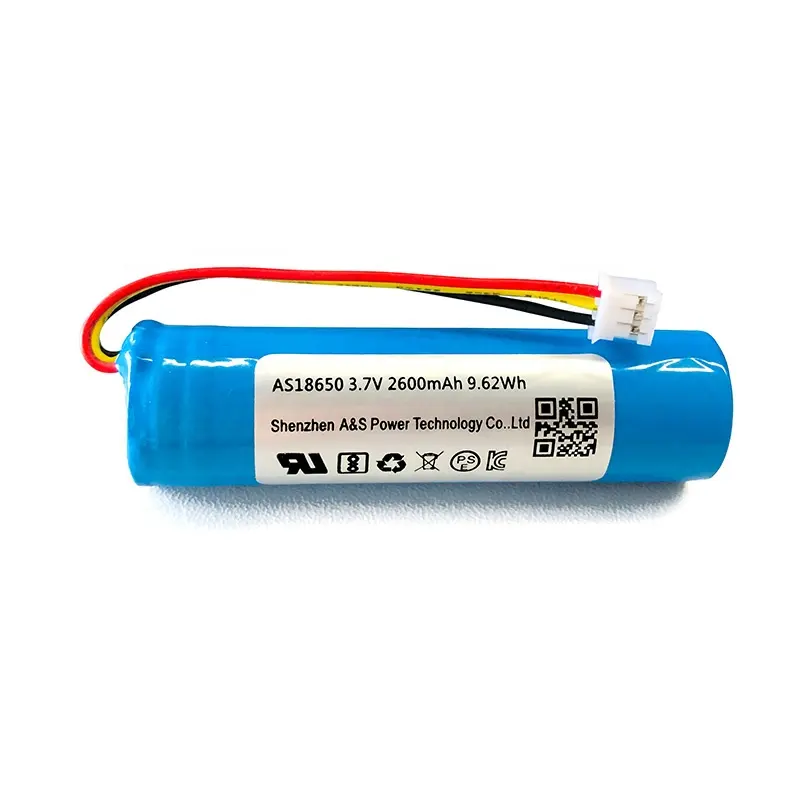 リチウムイオン電池パック18650 3.7v 2600mAhヘッドライト/フラッシュライト/非常灯用3線