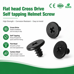 Tornillo de Cabeza Plana Ultrafino de Acero Inoxidable Dacromet Negro M2 M3 Personalizado para Casco de Motocicleta y Electrónica de Precisión - Product Image 1