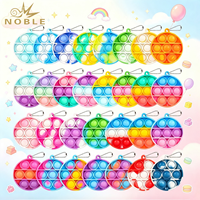 Nouveau Porte-clés Pop It en Silicone de Qualité Supérieure, Mini Jouet Sensoriel Anti-Stress à Bulles pour Enfants, Idéal comme Cadeau