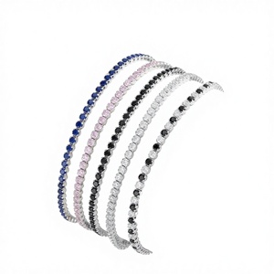 Lunxry Statement <b>Charm</b> Bracelet Green Zircon 925 Sterling Silver Colored Stone Chunky Chain Women's Fine Jewelry - Product Image 2