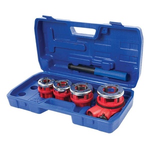 Kit d'outils manuel d'enfilage de tuyaux <span class=keywords><strong>4</strong></span> matrices ensemble d'outils de tête de barre de filetage à poignée à cliquet <span class=keywords><strong>1</strong></span>/2 ",3/<span class=keywords><strong>4</strong></span>",<span class=keywords><strong>1</strong></span> ",11/<span class=keywords><strong>4</strong></span>" - Product Image 3