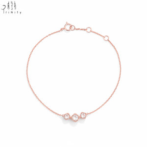Nouveaux produits, bracelet en diamant super adorable, bijoux quotidiens pour femmes, or rose 18 carats, diamants naturels, bracelet à maillons - Product Image 3