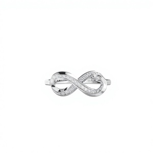 Anillo de Diamantes Infinity Love con Micro Pavé de Oro de 14K y 0.18 CTW para Mujer, Joyería de Lujo - Product Image 1