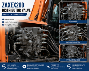 Vanne de distribution ZAX EX200, pièces hydrauliques pour excavatrice, haute qualité, ajustement parfait - Product Image 5