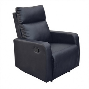 Fauteuil inclinable électrique moderne avec panneau de commande et quatre poches extensibles, en cuir pliable pour salon - Product Image 1