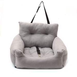 Siège auto rehausseur double usage pour animaux de compagnie en coton et velours avec imprimé animal pour chats, utilisation à domicile - Product Image 6