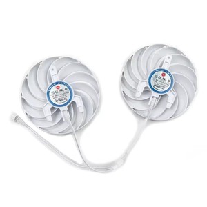 พัดลมระบายความร้อนสีขาว2ชิ้นพัดลมจีพี <span class=keywords><strong>RX6750</strong></span>เอเอ็มดี4Pin FDC10U12D9-C สำหรับแฟนการ์ดแสดงผล D6แซฟไฟร์ <span class=keywords><strong>RX6750</strong></span>เกอร์12กรัม - Product Image 5
