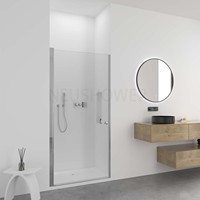 Cabine de douche sans cadre OEM en acier inoxydable / noir / chrome brillant avec paroi de douche fixe en verre