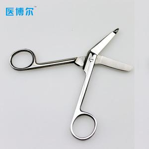 Ciseaux à gaze médicale en acier inoxydable de Shanghai, ciseaux à gaze d'urgence, 14 cm et 18 cm, réductions en gros disponibles. - Product Image 1