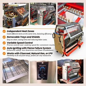 Rejilla de horno de acero inoxidable a Gas para interiores y exteriores, ahumadores y parrillas, Control de velocidad, Kimstone, carbón, cerámica, Kamado Grill Asadores - Product Image 4