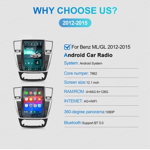 Navihua 12.1'' Carplay Android GPS Car Radio for Mercedes Benz ML GL 2012 - 2015 Multimedia Stereo <b>Player</b> - Product Image 6