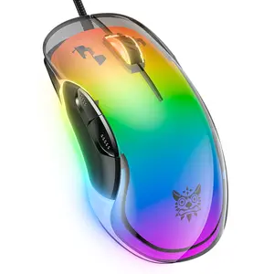 ONIKUMA CW925 RGB Mouse da gioco retroilluminato accessori per Computer Mouse da gioco con cavo ottico personalizzato