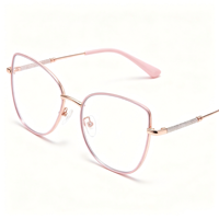 Lunettes Photochromiques Anti-Lumière Bleue Style Coréen XPZ Rose Doré Oeil de Chat Streetwear – Vente Directe Usine Certifiée ISO