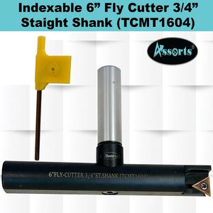 ชุดดอกกัด 6 ชิ้น แบบ 3/4 นิ้ว ชนิดฟลูตเดี่ยว คาร์ไบด์แบบเปลี่ยนหัวได้ สำหรับเครื่องกัดซีเอ็นซี - Product Image 2