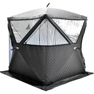 Tente de pêche sur glace mongole quatre saisons facile à monter, abri portable imperméable et coupe-vent pour 2 personnes - Product Image 1