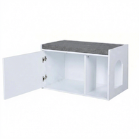 Meuble WC pour animaux tout-en-un en bois, avec bac à litière pour chat dissimulé, pour usage humain et animal, vente en gros d'usine, produit phare